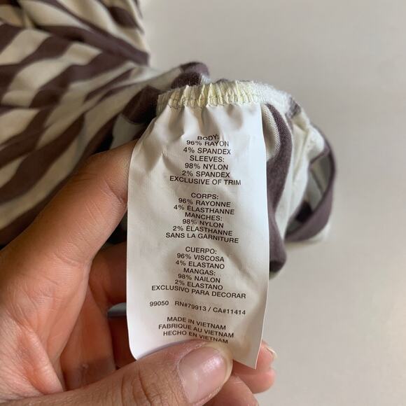 Jessica Simpson Shirt Womens S Small Ivory Otter Lace Sleeves Ruched Maternity - Picture 12 of 14